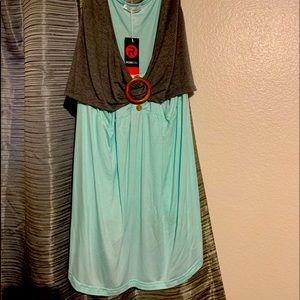 Mint Green and Gray tank top